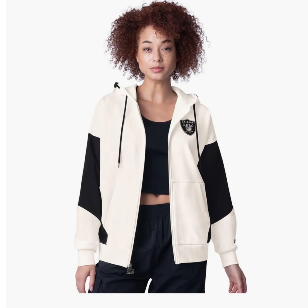 Women's Starter White Las Vegas Raiders Scrimmage Full-Zip‎ Hoodie
STARTER